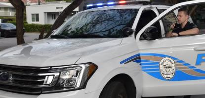 Coral Gables Police in Action Car with Lights